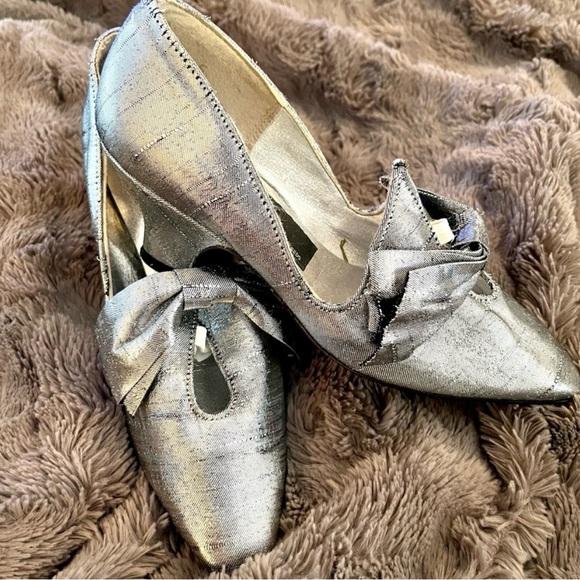 Rare Original 20s Flapper Bow Heels - Picture 13 of 15